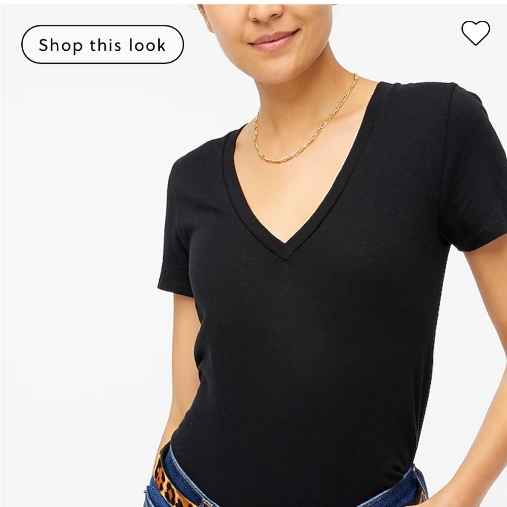 J.Crew Factory Vintage Slub V Neck T-Shirt - Picture 5 of 11